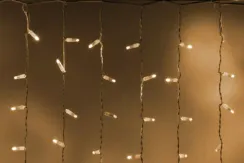 Светодиодный занавес 300 теплых белых LED ламп, 2*1.5 м., статика, белый провод ПВХ, Teamprof (TPF-CS2*1.5-CW/WW)