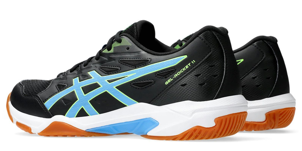 Мужские кроссовки для бадминтона/сквоша Asics Gel-Rocket 11 - black/waterscape