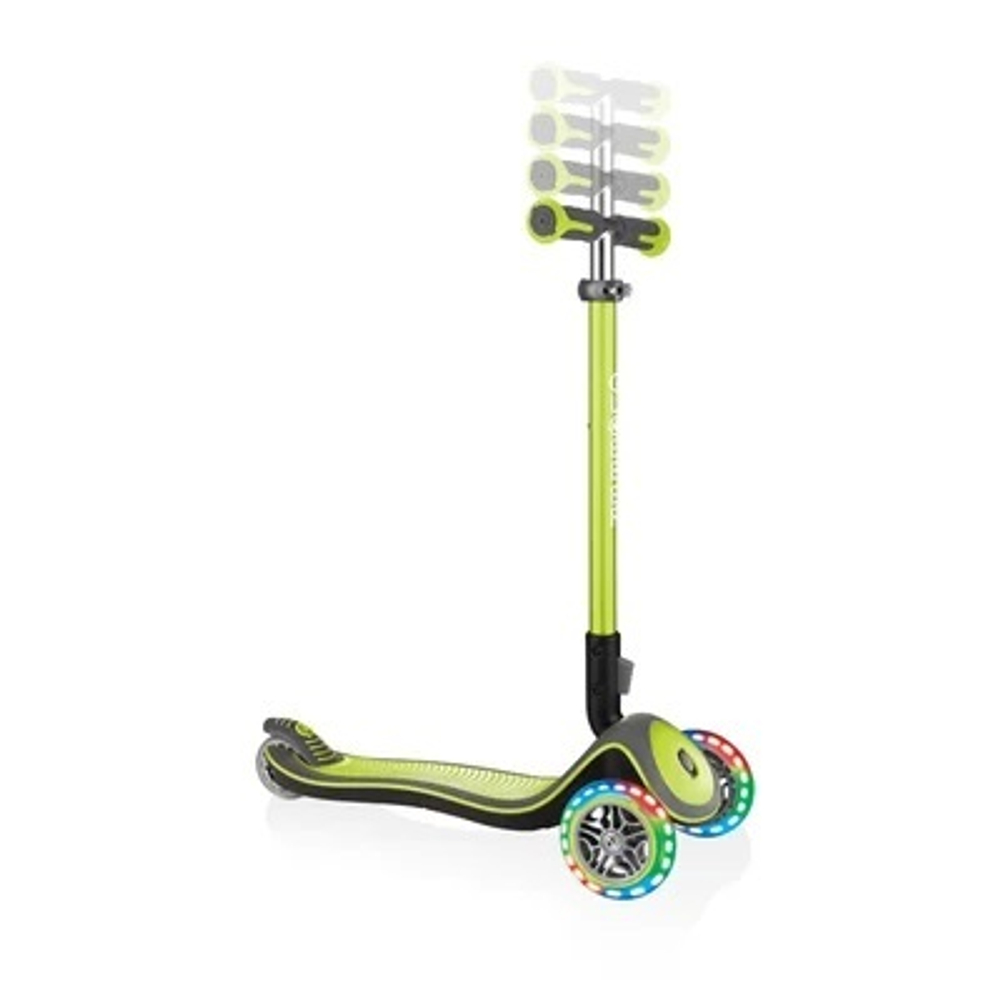 Самокат Globber Elite Deluxe Lights зеленый