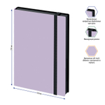 Ежедневник недатированный, А5, 136л., кожзам, Berlingo "Instinct", черный/лаванда, с резинкой