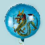 Шар (18''/46 см) Круг, Дракон на Удачу, 1 шт. в уп.