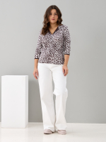 Блузка БЛ-015/молоко-леопард