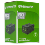 Аккумулятор GreenWorks, для техники 60V, Li-Ion, 5Ah, слайдер (2944907)