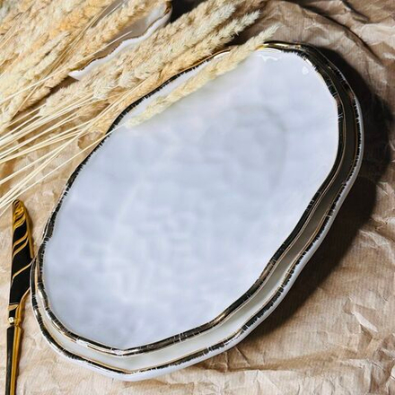 Lenardi 142-010 Овальное блюдо 27х19х3,5см ОФЕЛИЯ в под.уп.(х16)Фарфор