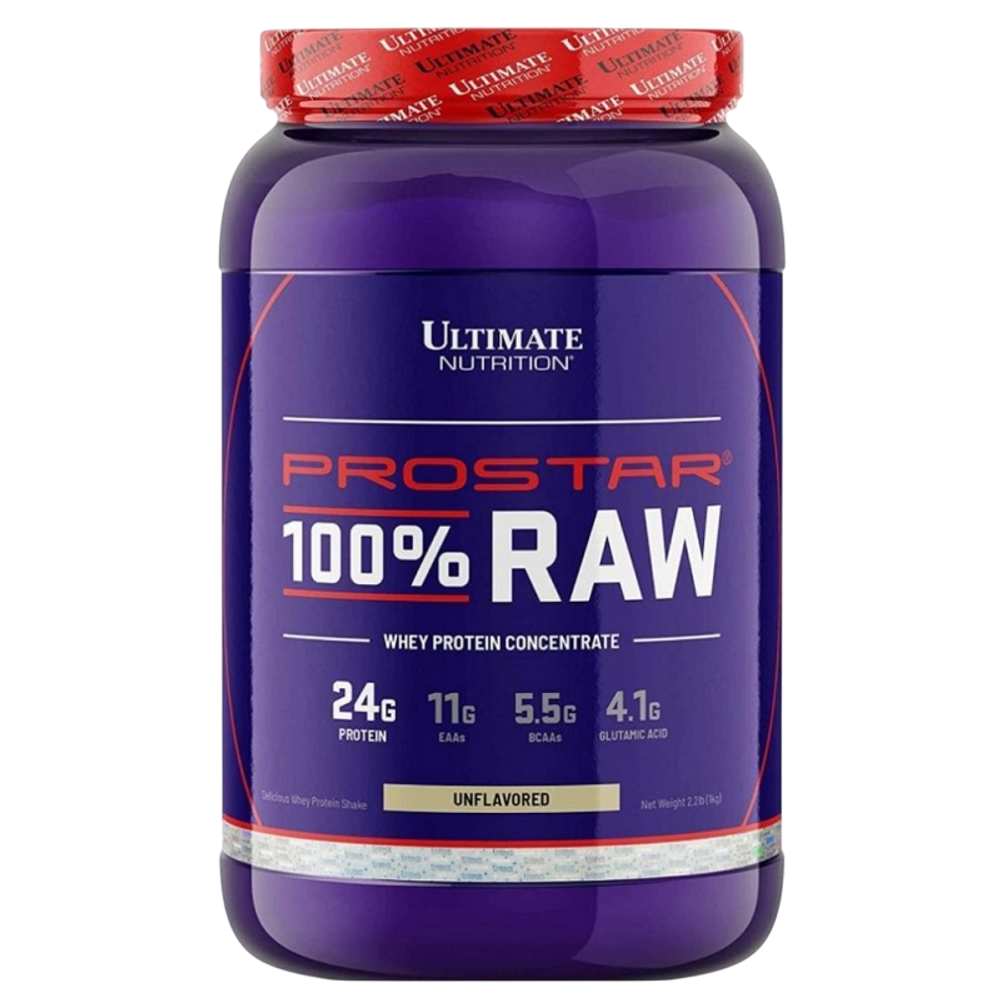 Ultimate Nutrition Prostar 100% Raw, 1000 г, без вкуса, Сывороточный протеин, концентрат