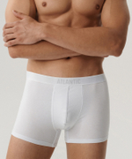 Мужские трусы шорты Atlantic, набор из 3 шт., хлопок, белые, 3MH-011