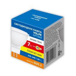 LED-JCDR-7W-3000K-GU5.3-FR-SLS Лампа светодиодная. Форма JCDR. матовая. Теплый белый свет 3000K. ТМ Volpe
