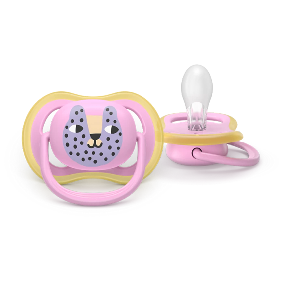 Əmzik\  Ultra air soother, 6-18m, pink/green deco girl, 2-pack