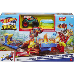 Hot Wheels Monster Trucks - Комплект для сноса на станции + Демо-автомобиль Derby HFB12