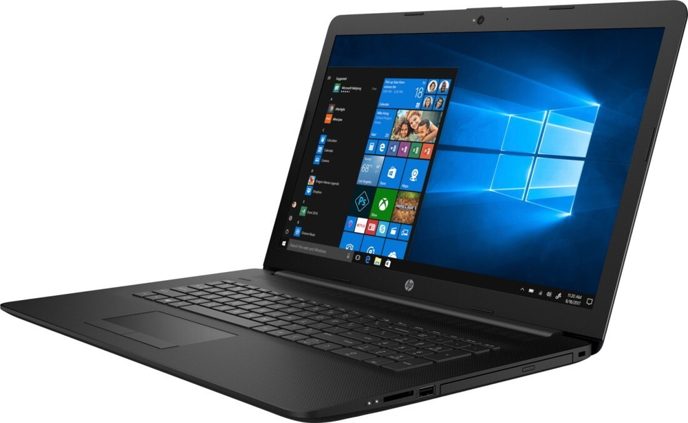 Ноутбук HP 17-by2016ur Pentium Gold 6405U/4Gb/SSD256Gb/Intel UHD Graphics/17.3;/SVA/HD+ (1600x900)/Free DOS/black/WiFi/BT/Cam 22Q61EA