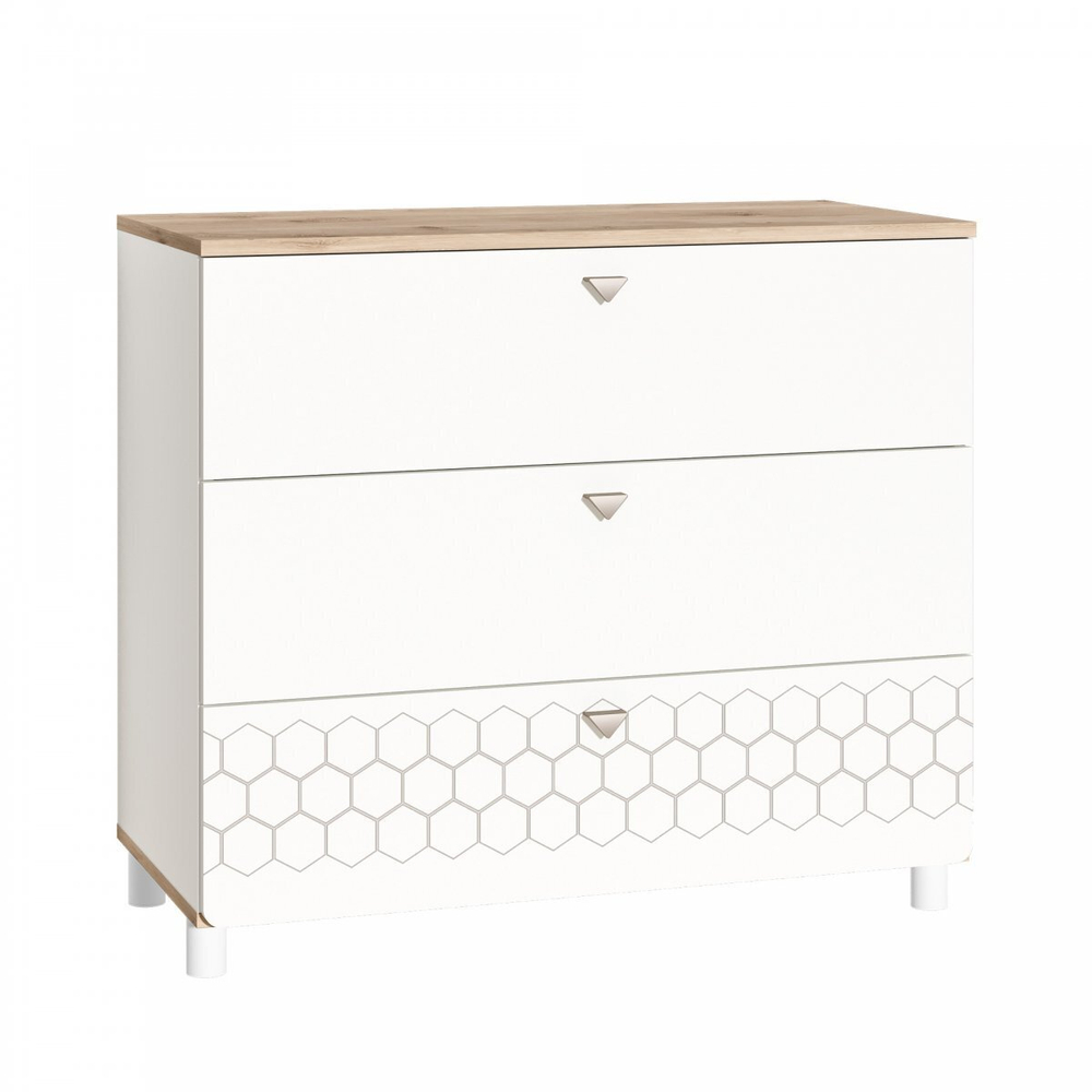 Эйп Комод 13.322 (Белый PE шагрень, Дуб Белый exclusive OW D4430)