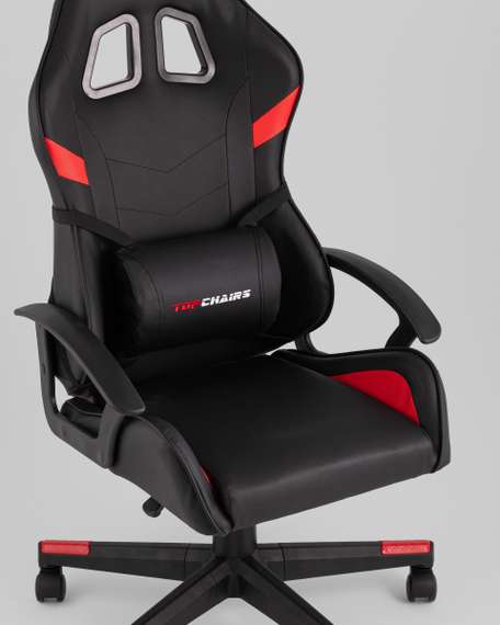 Кресло спортивное TopChairs Warden черно-красный