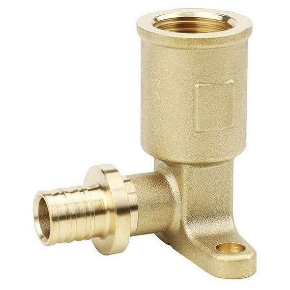 Угол VARMEGA Slide-fit настенный (водороз.) ВР, 16x1/2quot;, Н-55мм, удл., с креп., акс., латунь, VM5162
