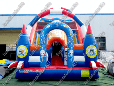 Коммерческий надувной батут "Новая ракета" 6*4.5*6 м