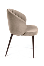 Стул Mont Blanc, бархат пепельно-бежевый 25 / черный конус