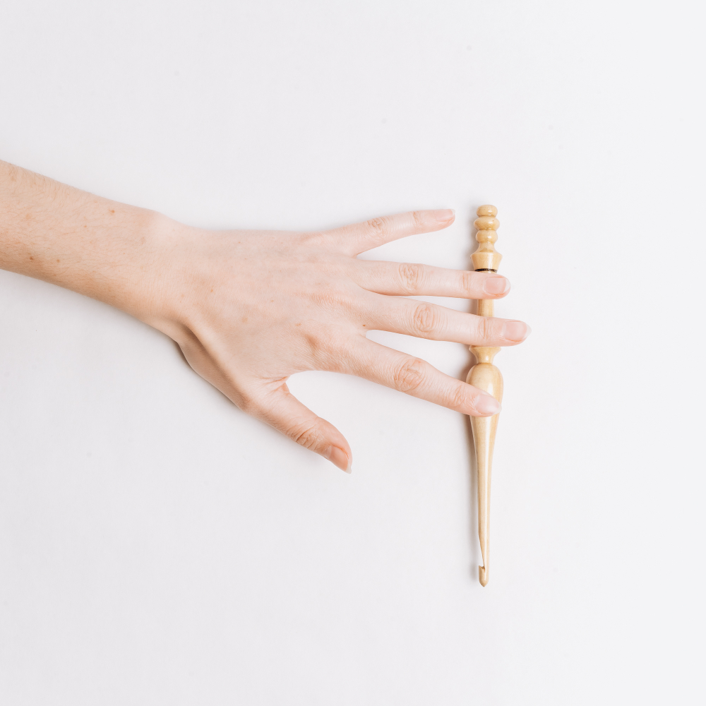 Деревянный крючок для вязания из древесины клена 5.5 мм. K315