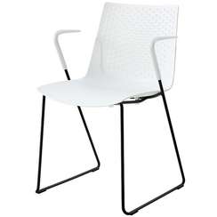 Стул с подлокотниками FX белый