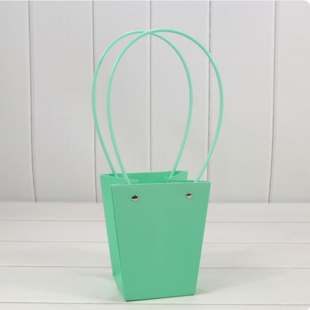 Пакет подарочный 15,5х13х9,5 Ваза для цветов (Тиффани)