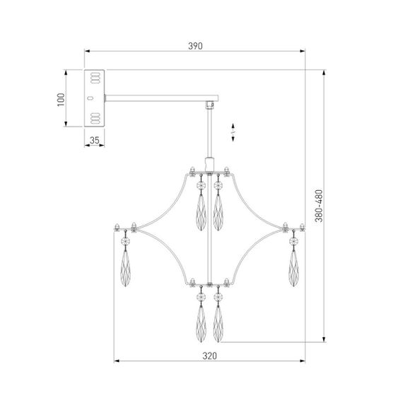 Настенный светодиодный светильник Bogates Tense 442/1