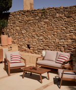 Frares Комплект 2-местный диван, 2 кресла и журнальный столик из массива акации