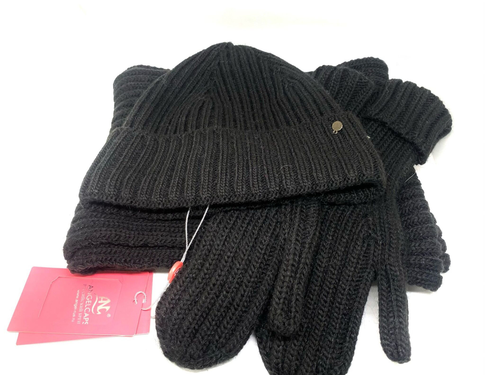 Комплект шапка-шарф Ангел на флисе