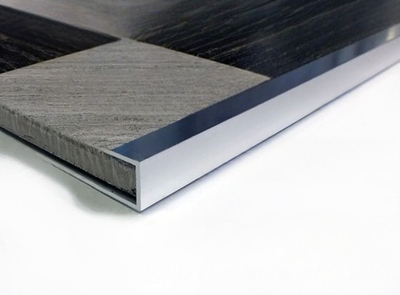 Алюминиевый С-образный окантовочный профиль титан LU