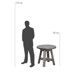 Столик деревянный круглый Осло из сосны для дома и улицы 60х60 см, графит