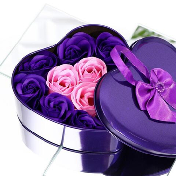 Мыльные розочки, фиолетовые и розовые