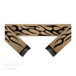 Шарф двусторонний ТАЙНА Трайбл, бежевый/черный