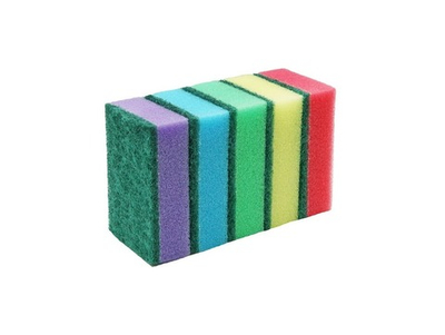 Губки для посуды 5 шт Стандарт 8,5х5,0х2,5 "КонтинентПак"