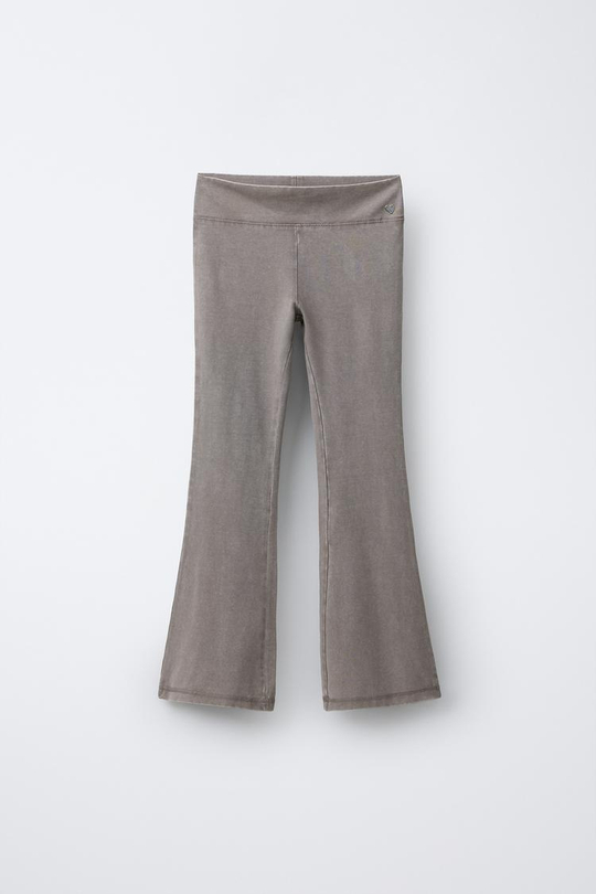 ZARA ЛЕГИНСЫ FLARE, СЕРОВАТО-КОРИЧНЕВЫЙ