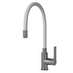 Смеситель для кухни 35к MIXLINE ML35-098 гибкий излив, б/отв, боковая, белый
