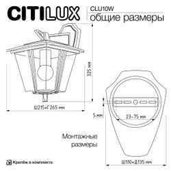 Citilux FORTS CLU10W Уличный настенный светильник