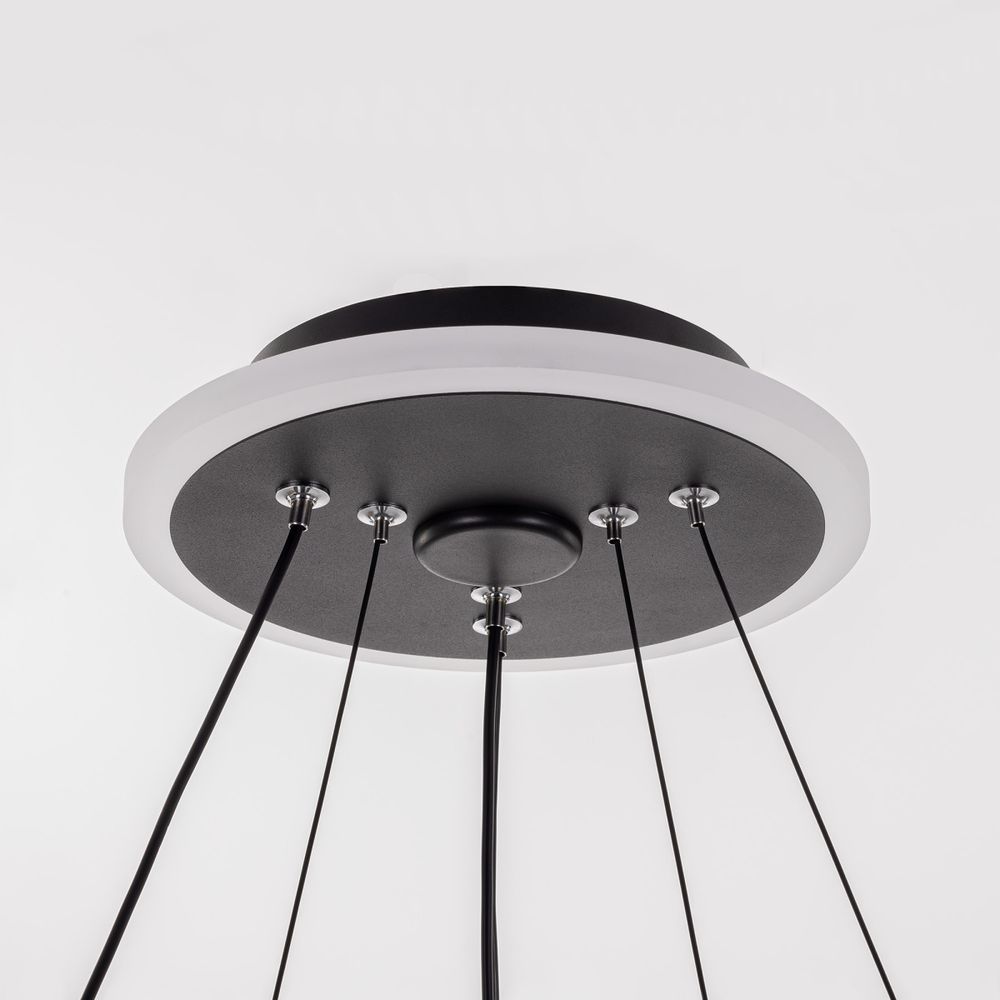 Citilux ТRIO CL215B061E LED Люстра подвесная с пультом Чёрная