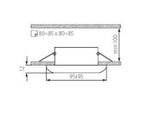 Cветильник квадратный встраиваемый KANLUX RESO CTX-KW10-C