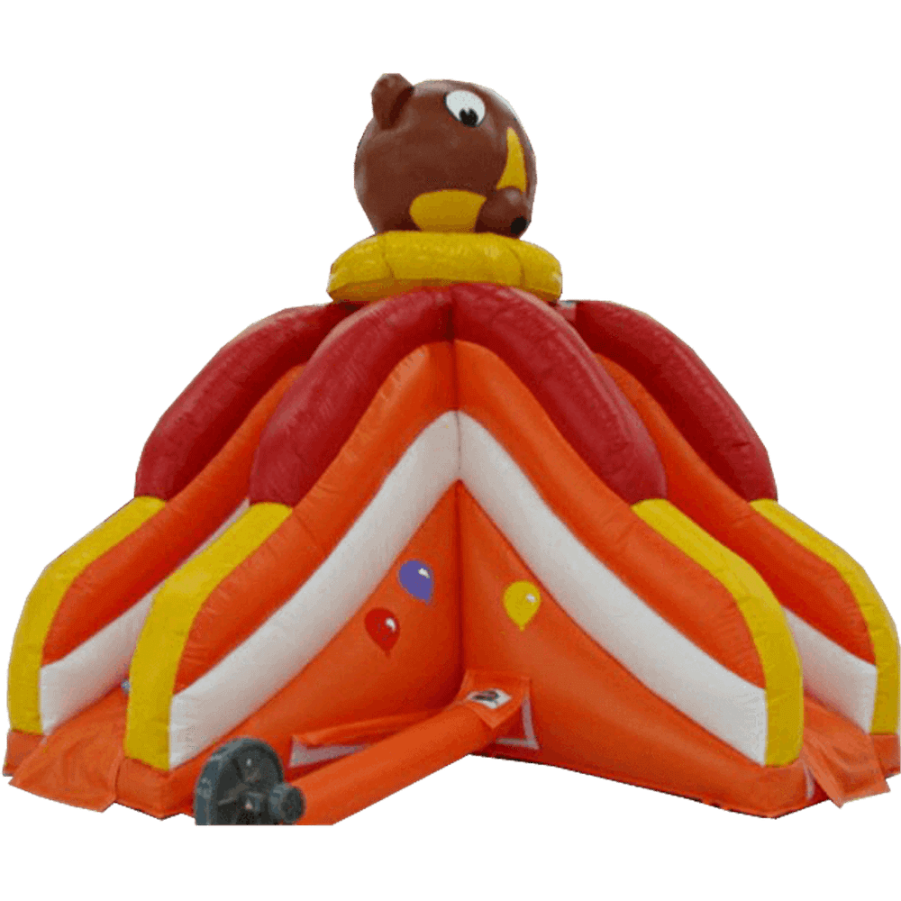 Детский надувной батут-горка "Мишка Тедди"