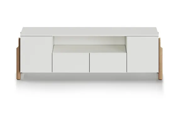 Тумба Basic под ТВ с нишей ширина 170 см (белый)