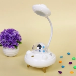 Настольная лампа «Sweet - Полёт в космос» LED 10,8*10,8*21,5 см, USB 3.7v 3w, Белый