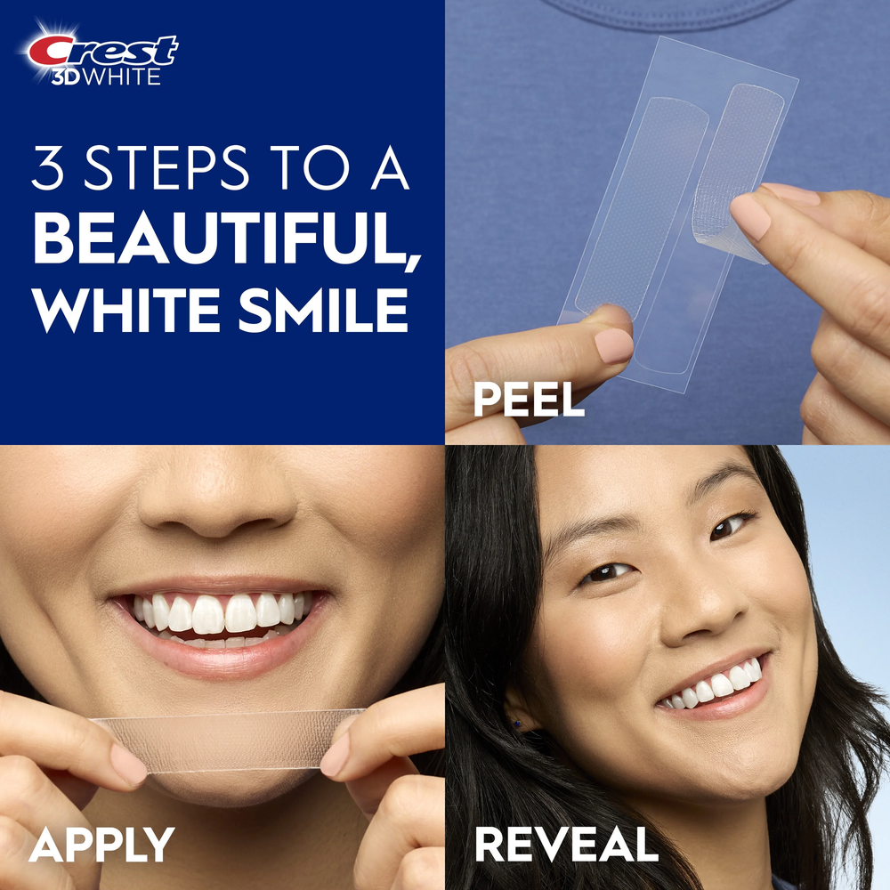 Отбеливающие полоски для зубов Crest 3D Whitestrips Rapid Smile Makeover