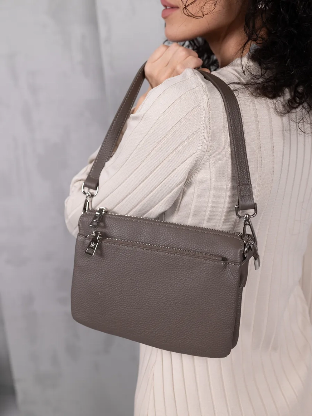 сумка через плечо шоппер натуральная кожа