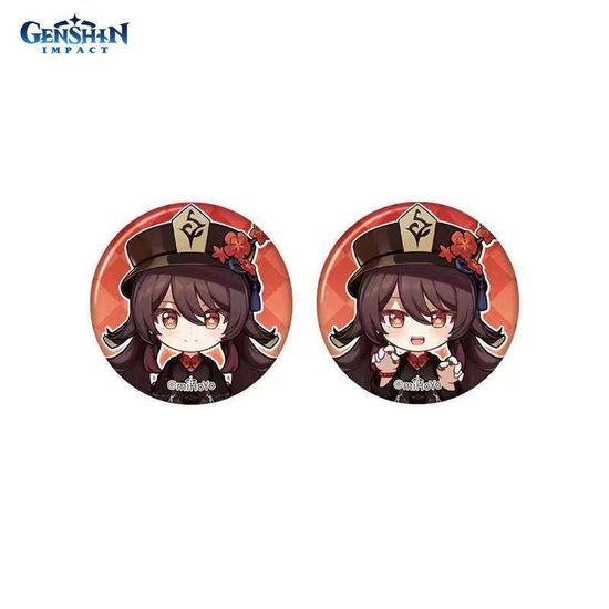 Значки Genshin Impact Ху Тао Hu Tao Memory of Meeting 2шт 6942421120988