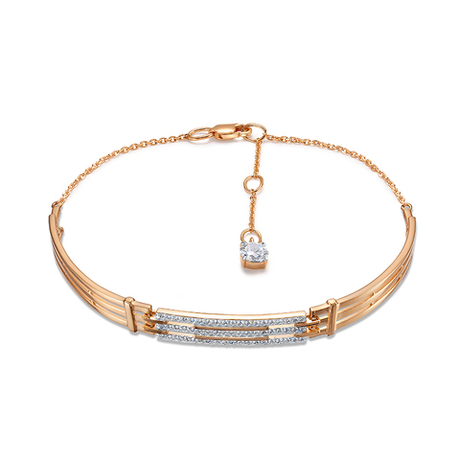 Браслет из золота 585 пробы с Фианит