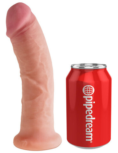 Крупный фаллос для G-стимуляции 8''Dual Density Cock (вторая кожа) (Цвет: телесный)