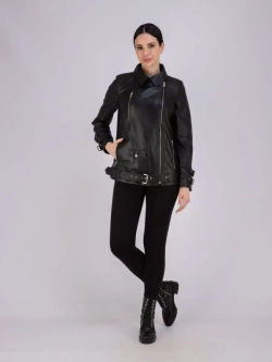 Косуха женская оверсайз из натуральной кожи Турция