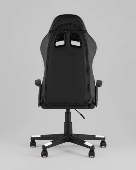 Кресло спортивное TopChairs Warden черно-белый