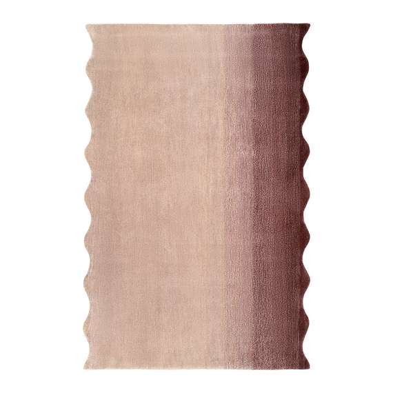 Ковер из шерсти over horizon цвета марсала из коллекции trendy ruffles, 120х180 см