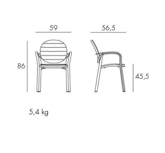 Кресло пластиковое Palma Италия
