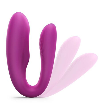 Лиловый вибратор для пар Match Up Couple Vibrator with Remote Control (Цвет: лиловый)