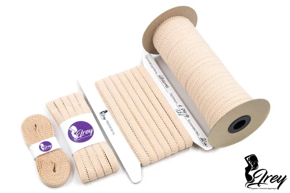 126 К-94/9 Резинка ажурная Lauma 9 мм, телесный 126