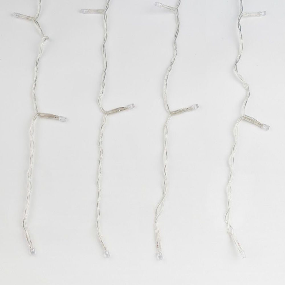 ULD-C1515-100-DTA WHITE IP20 Занавес светодиодный. 1.5х1.5м. 100 светодиодов. Белый свет. Провод прозрачный. TM Uniel